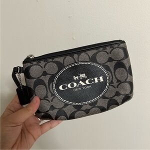 COACH Black and Gray Wristlet